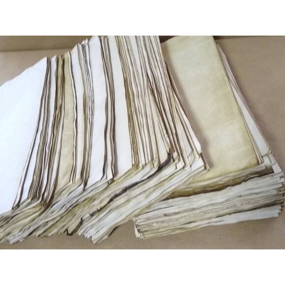 100 Coffee Dyed 8.5"x14" Papers, Hand Dyed Papers, Junk Journal Supply - Picture 1 of 3